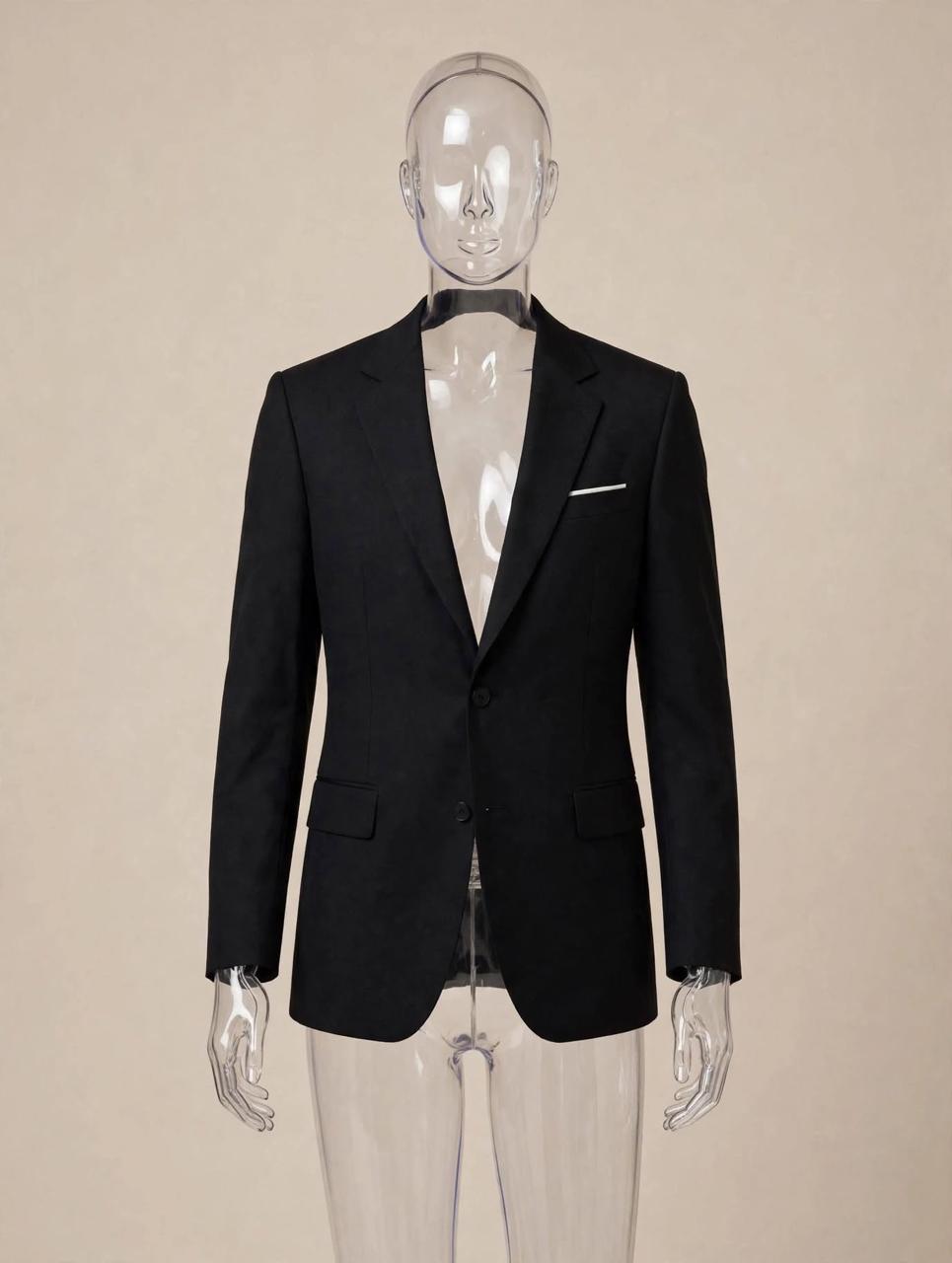 NOOR - Black Slim Fit Suit | 2-Piece Wedding & Business Formal Blazer Set