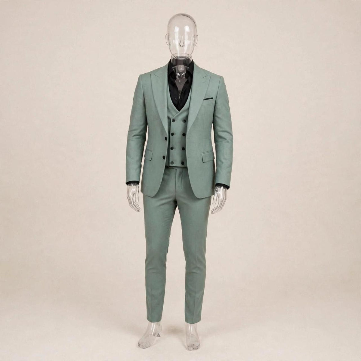 NOOR - Olive Green and Suit | 3-Piece Classic Tuxedo
