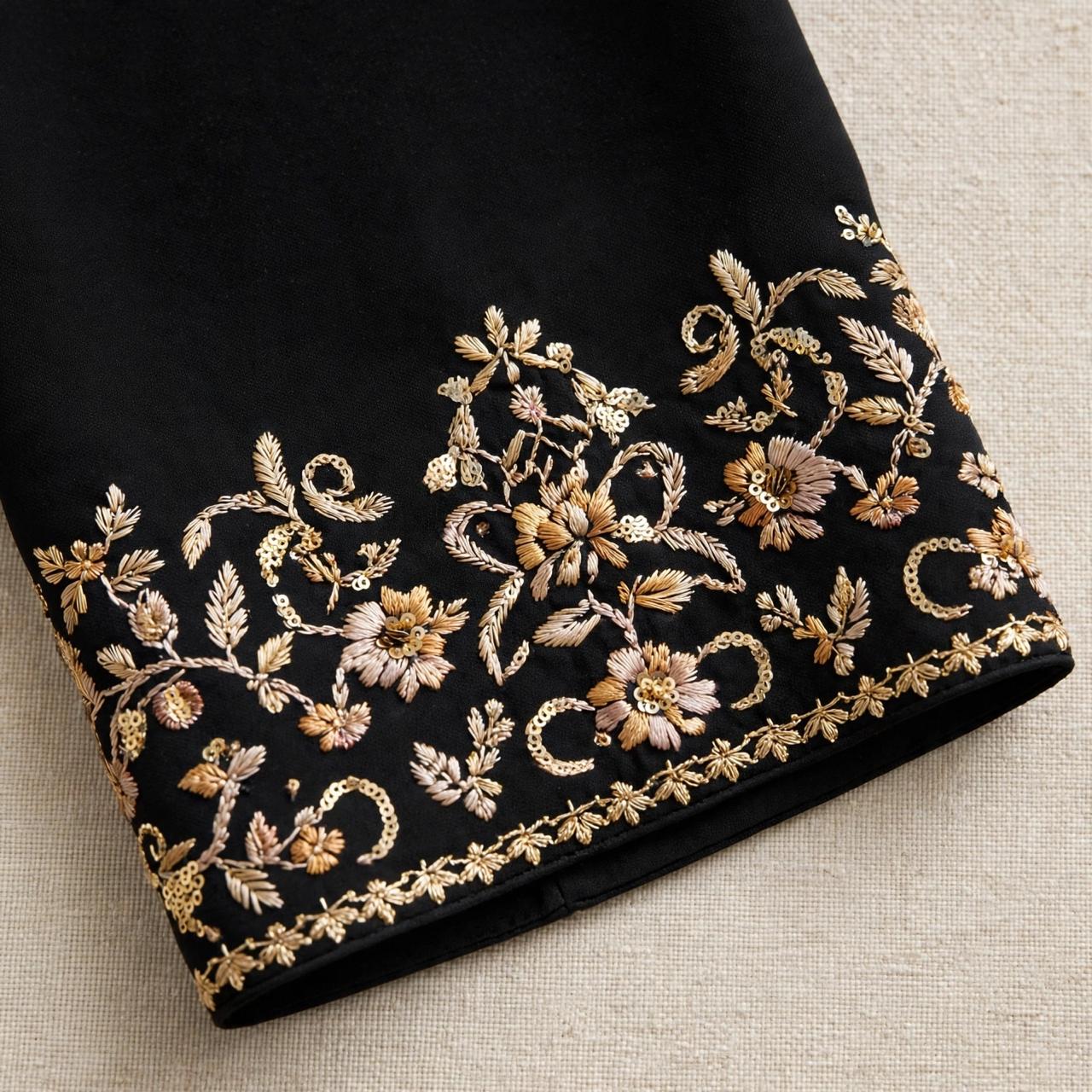NOOR- 3-Piece Crystal Abaya Set | Dubai Kaftan